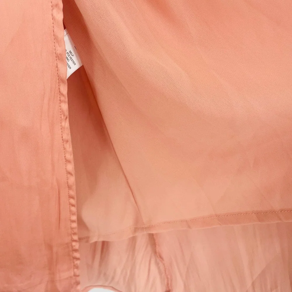 Blush Satin Midi Dress in Rose Blush with Balloon Sleeves - Picture 12 of 16